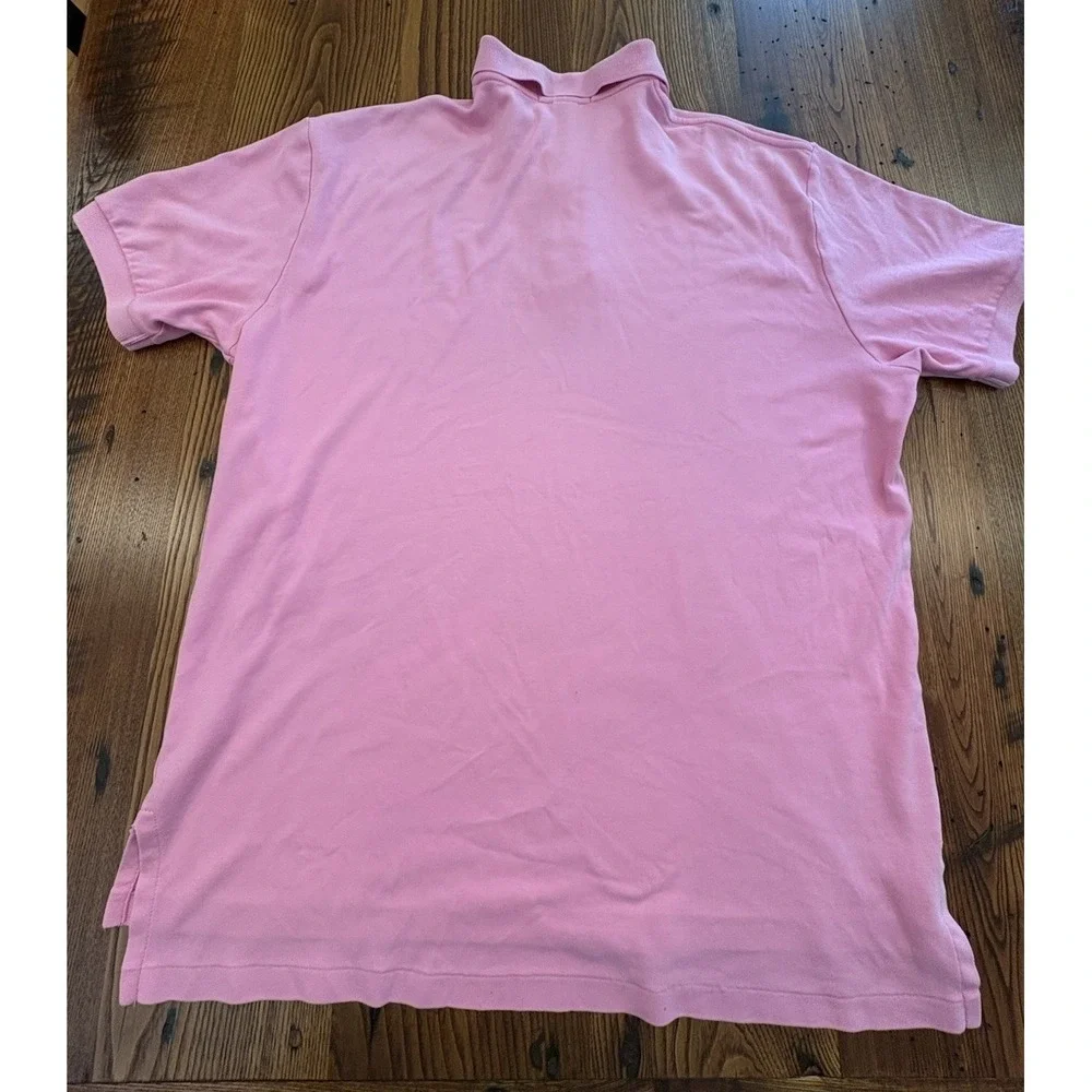 Polo Ralph Lauren Polo Shirt Mens L Pink 100% Cotton Classic Fit Collared